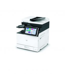Kolorowe urządzenie wielofunkcyjne Ricoh IM c400 z dużym dotykowym wyświetlaczem
