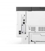 Tylna część Ricoh IM 350FSE – panel komunikacyjny z portami sieciowymi i rozszerzeniami