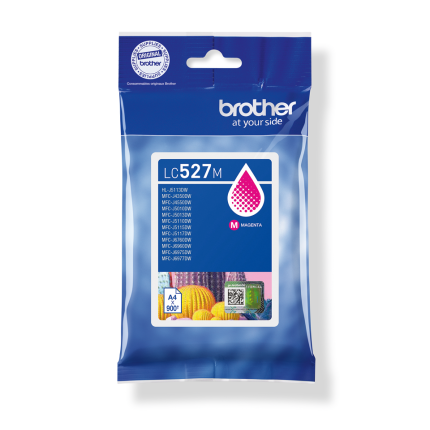 Oryginalny wkład atramentowy Brother LC527M - magenta ( 900 stron)
