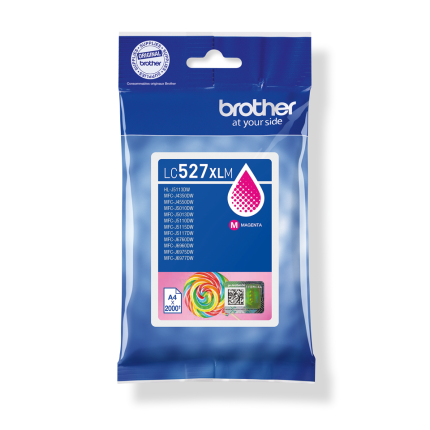 Oryginalny wkład atramentowy Brother LC527XLM - magenta ( 2 000 stron)