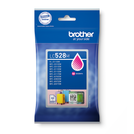 Oryginalny wkład atramentowy Brother LC528M - magenta ( 5 000 stron)