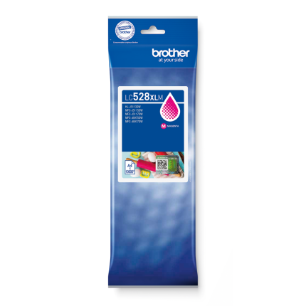 Oryginalny wkład atramentowy Brother LC528XLM - magenta ( 10 000 stron)